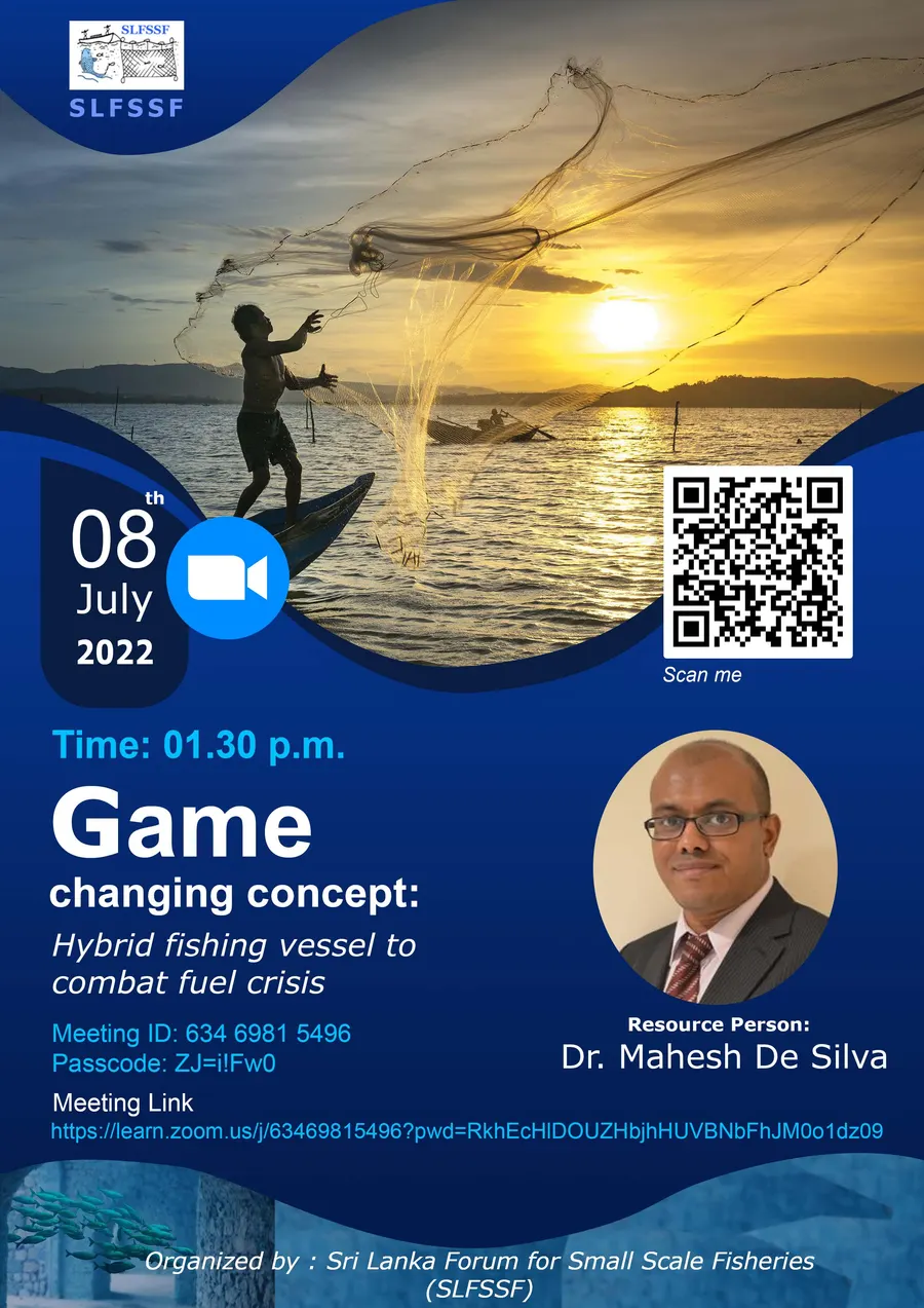 Session poster: Game changing concept, hybrid fishing vessel to combat fuel crisis, 8 July 2022