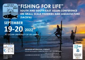 Conference poster: Fishing for Life 2022, 19 to 20 September, Ocean University of Sri Lanka